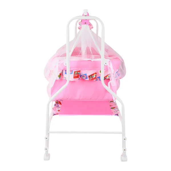 Premium_Baby_Cradles_New_Born_Baby_Sleep_Swing_Cradle/Jhula/Palna/Bed/Baby_Bedding_With_Mosquito_Protection_Net,_Mattress_And_Wheels_And_Cradle_For_0-13_Months_Baby_Boys_And_Girls