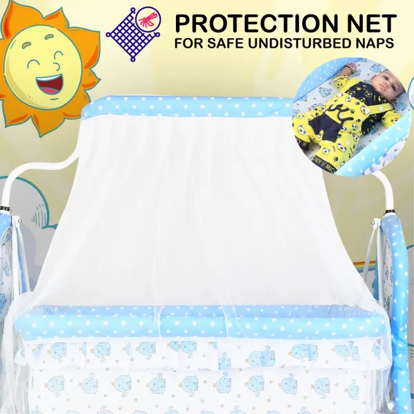 Baby_Cradle_With_Swing_And_Mosquito_Net_|_For_0-8_Month_Babies_|_Four_Wheels_With_Brake_|_With_Swing_Lock_And_Storage