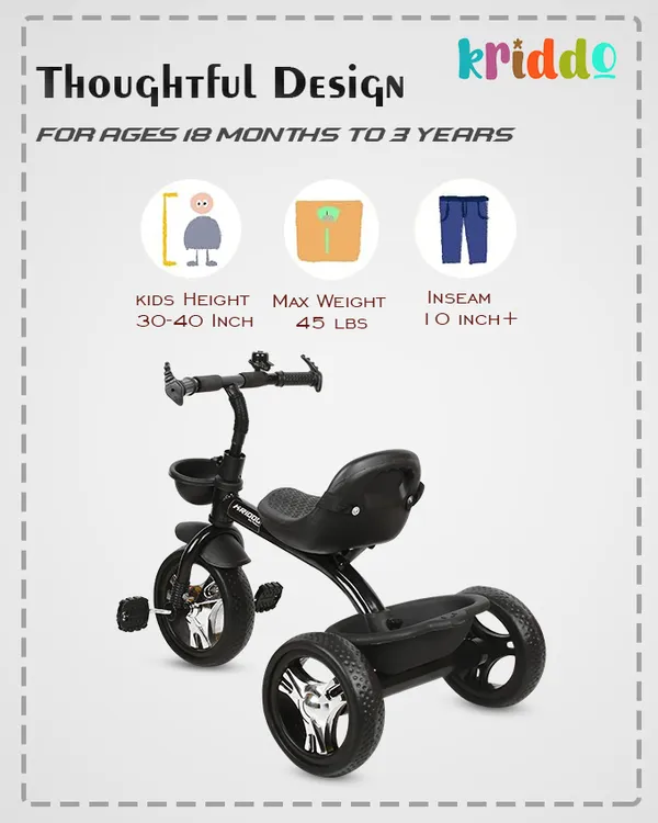 Stylish_Small_Kids_Tricycles_|_Trike_Cycle_For_Baby_With_Storage_Basket_For_Kids,_Boys,_Girls_|_Age_Group_1_To_3_Year_(Black)
