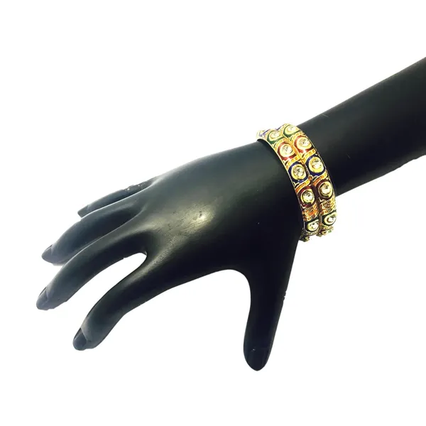 Multicolor_Set_Of_2_Gold_Plated_Bangles_With_Red,_Blue_And_Green_Meenakari_(2.4)