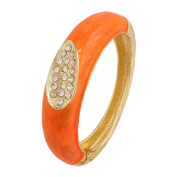 Orange_Enamel_American_Diamond_Bracelet