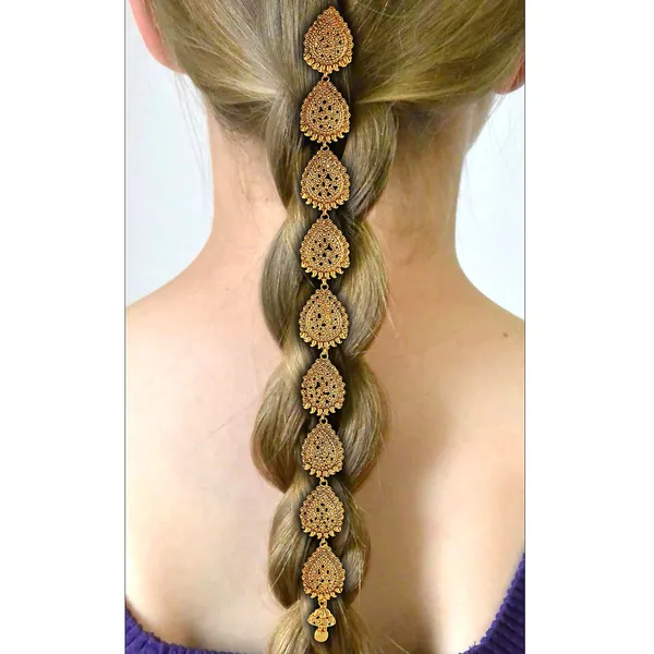 Gold_Antique_Royal_Choti_Pieces_Hair_Jewelry_For_Women