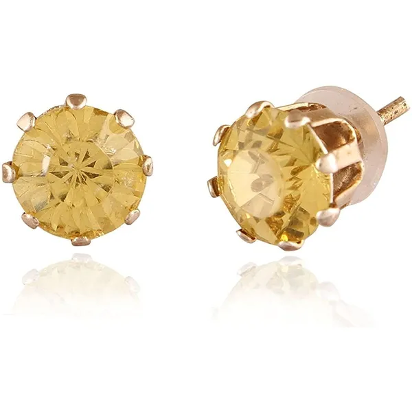 Multicolor_Champagne_Lct_Crystal_4_Prong_Stud_Earring_For_Women