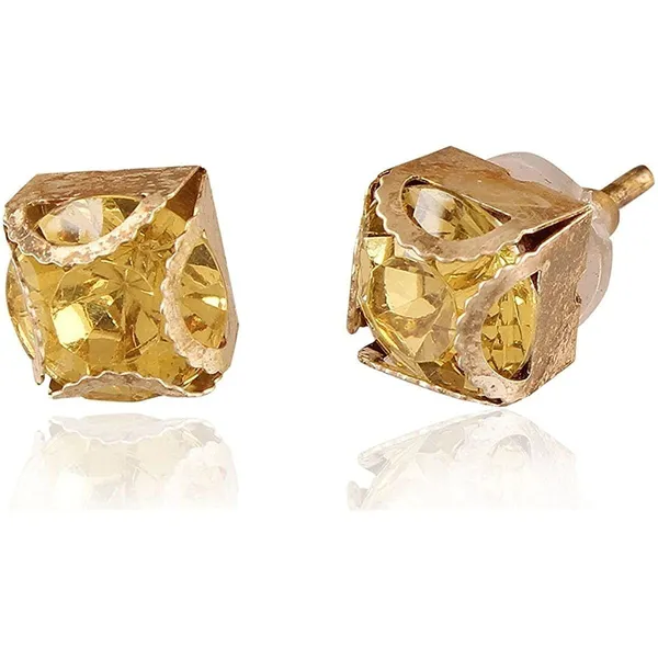 Multicolor_Champagne_Lct_Crystal_4_Prong_Stud_Earring_For_Women