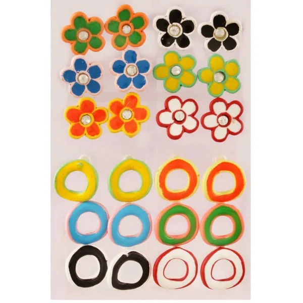 Multicolor_Enamel_Stud_Earring_For_Women_(Multi-Colour)