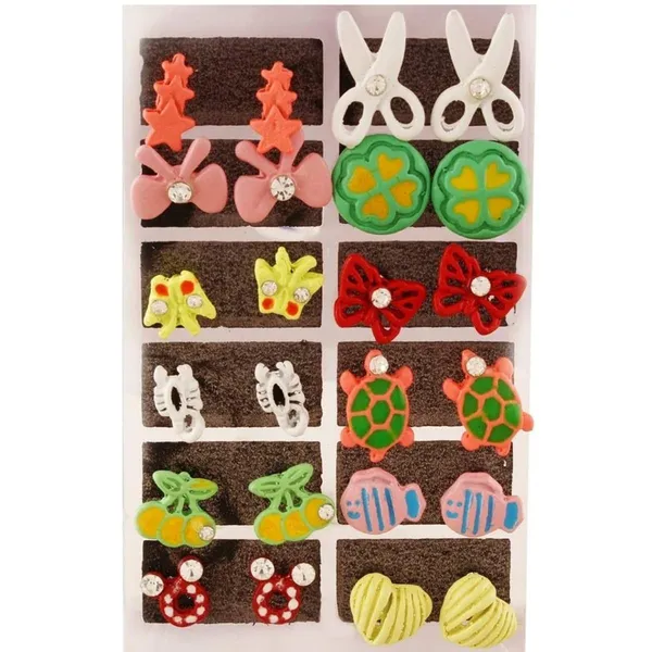Orange_Enamel_Stud_Earring_For_Women_(Multi-Colour)