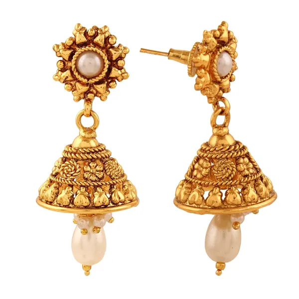 Gold_Handcrafted_Antique_Gold_Plated_Traditional_Ethnic_Jhumki_Earrings_With_Pearl_For_Women_And_Girls_Pair_Of_1