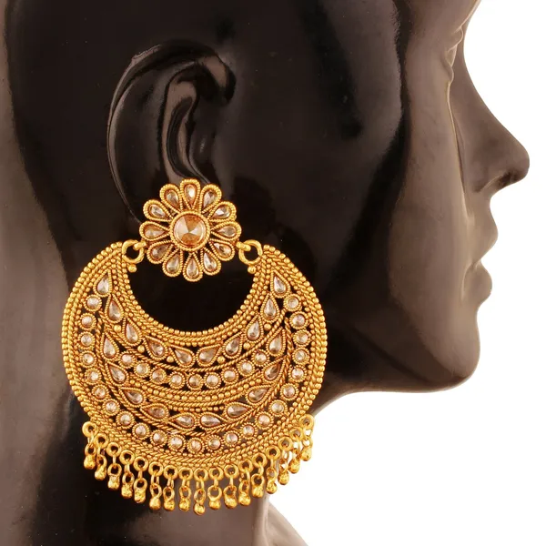 Gold_Women_Elegant_Antique_Indian_Rajwadi_Chadelier_Dangling_Earrings