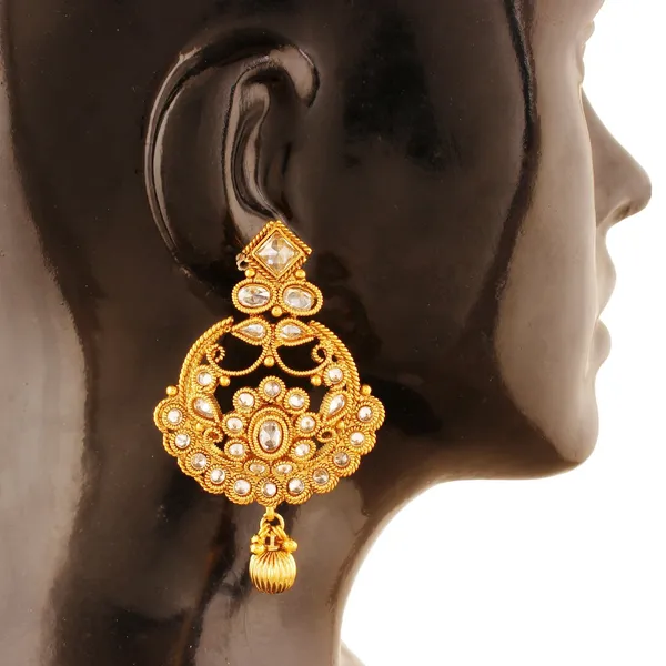 Gold_Traditional_Antique_Royal_Indian_Bollywood_Brass_Dangling_Earrings