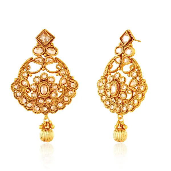 Gold_Traditional_Antique_Royal_Indian_Bollywood_Brass_Dangling_Earrings