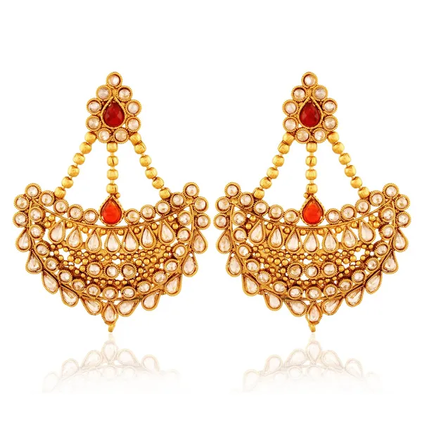 Gold_Traditional_Passa_Style_Ad_Dangle_Earrings_For_Women
