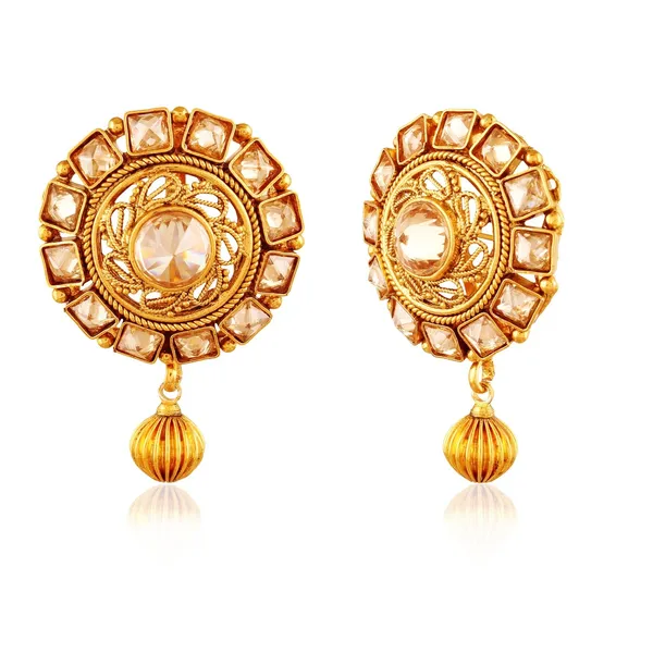 Gold_Women_Fashion_Indian_Bollywood_Anniversary_Wear_Stud_Earrings