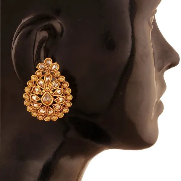 Gold_Antique_Gold_Tika_Style_Ad_Stud_Earrings_For_Women