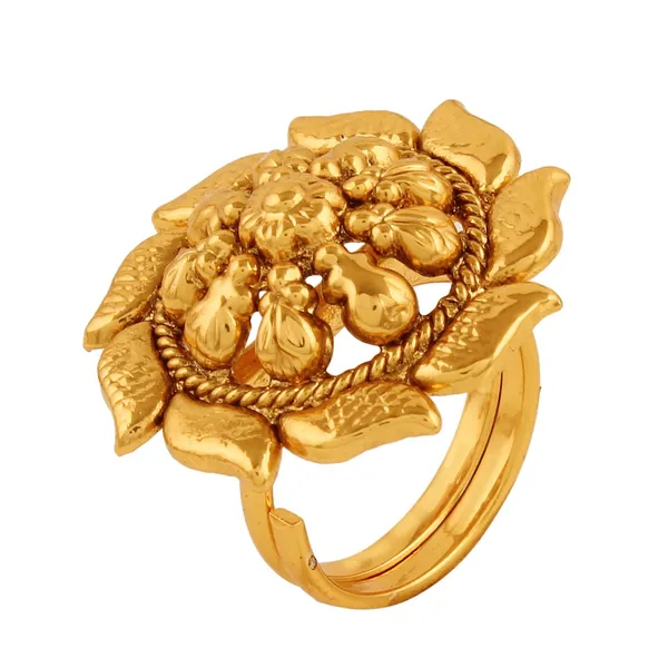 Gold_Antique_Floral_Gold_Plated_Finger_Ring