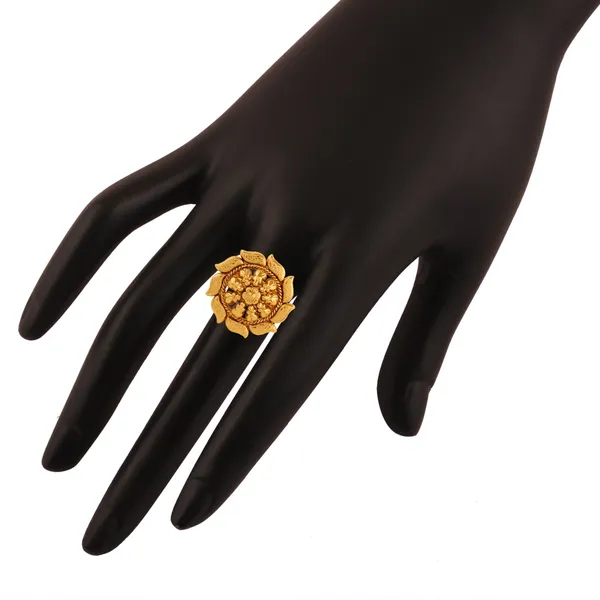Gold_Antique_Floral_Gold_Plated_Finger_Ring