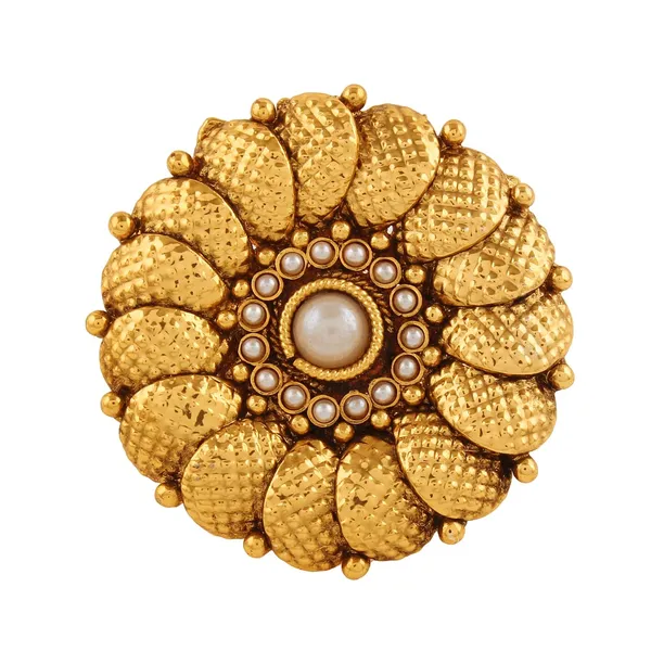 Gold_Antique_Floral_Pearl_Finger_Ring