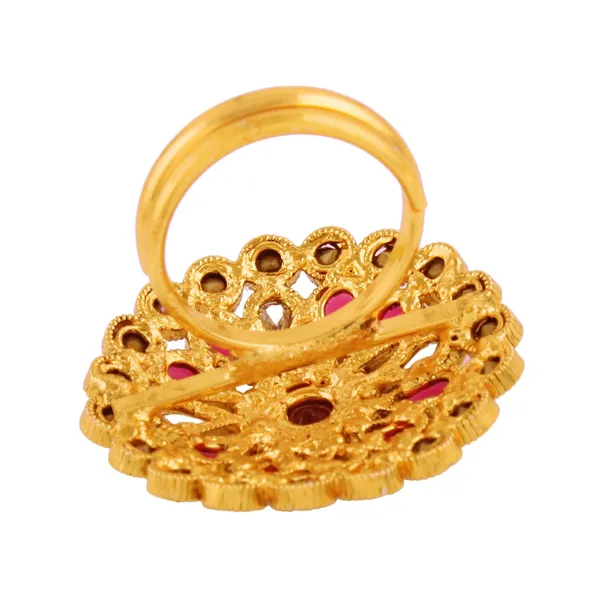 Multicolor_Traditional_High_Gold_Plated_Antique_Diamond_Multicolor_Finger_Ring_For_Women_And_Girls_Pack_Of_1|_Gifting_For_Karwachauth