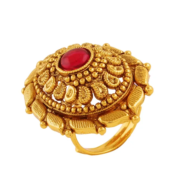 Gold_Red_Gold_Plated_Antique_Jewellery_Ruby_Stone_Studded_Statement_Oval_Shape_Adjustable_Finger_Ring/Rings_For_Women_And_Girls_Pack_Of_1