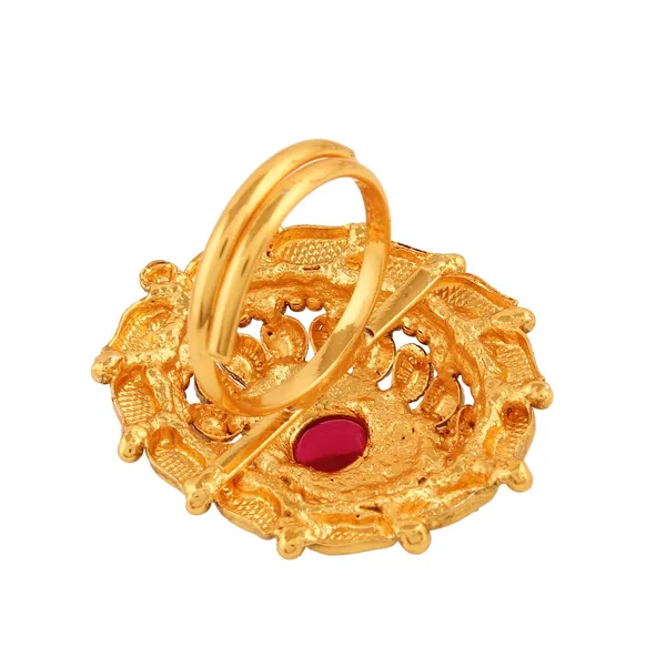 Gold_Red_Gold_Plated_Antique_Jewellery_Ruby_Stone_Studded_Statement_Oval_Shape_Adjustable_Finger_Ring/Rings_For_Women_And_Girls_Pack_Of_1
