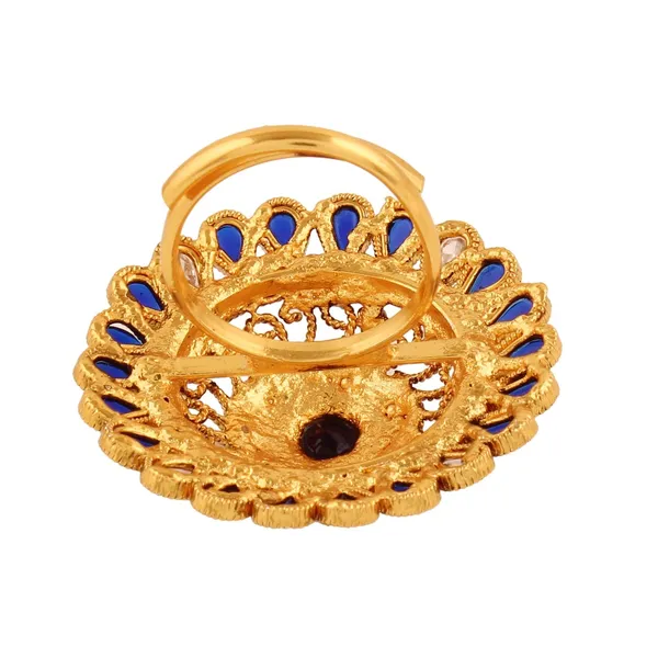 Gold_Blue_Antique_Blue_White_Finger_Ring_With_Ad_For_Women