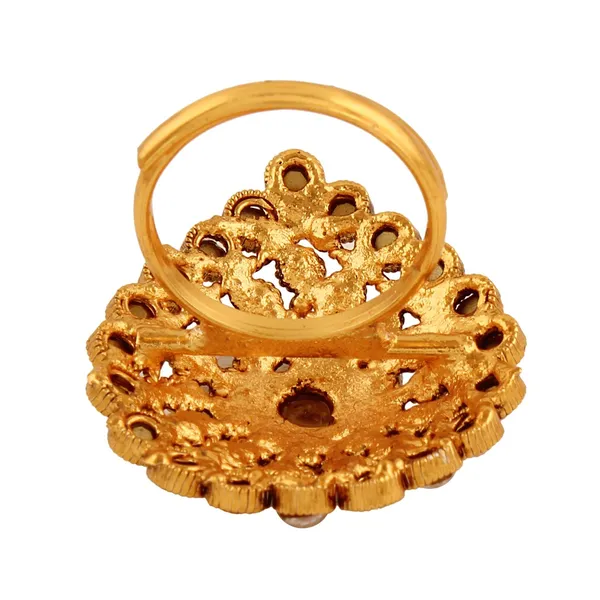 Gold_Plated_Antique_Finger_Ring_With_American_Diamond_For_Women_|_Gifting_For_Karwachauth