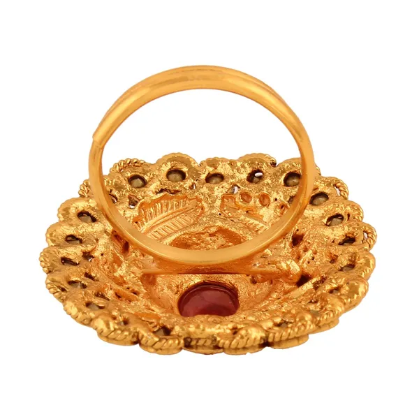 Gold_Plated_Antique_Finger_Ring_With_American_Diamond_And_Pink_Ruby_For_Women