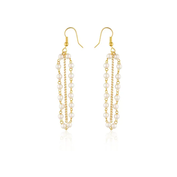 Gold_Fashion_Women_Indian_Traditional_Bollywood_Pearl_Single_Line_Dangle_Earring