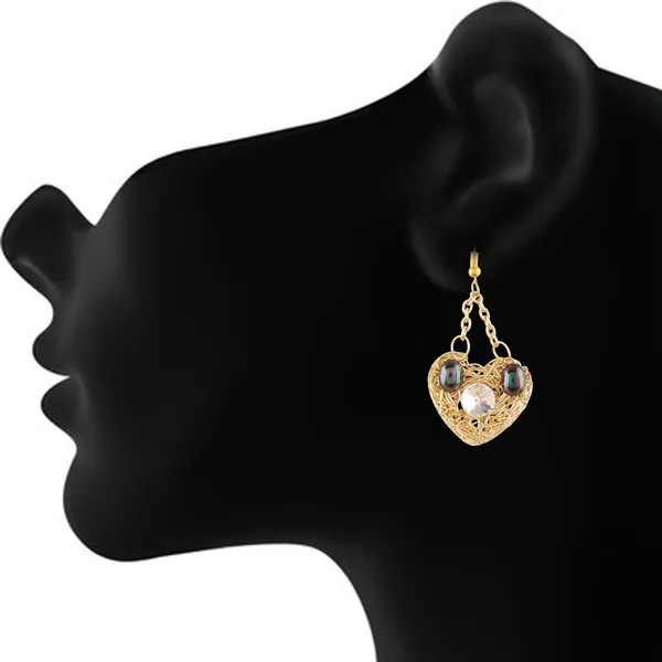 Gold_Plated_Heart_Shape_Party_Wear_Dangle_Earring_For_Women