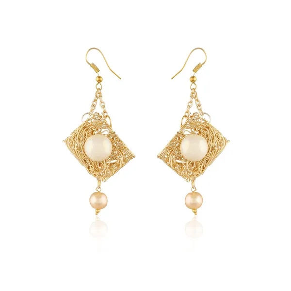 Gold_Fusion_Indian_Bollywood_Style_White_Square_Shape_Pearl_Dangle_Earring