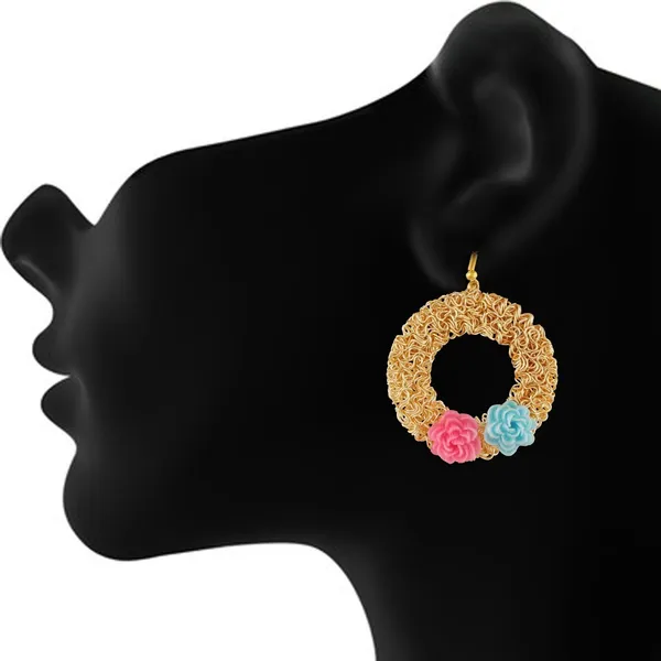Gold_Plated_Indian_Bollywood_Fashion_Red_&_Blue_Rose_Fusion_Earrings_For_Women