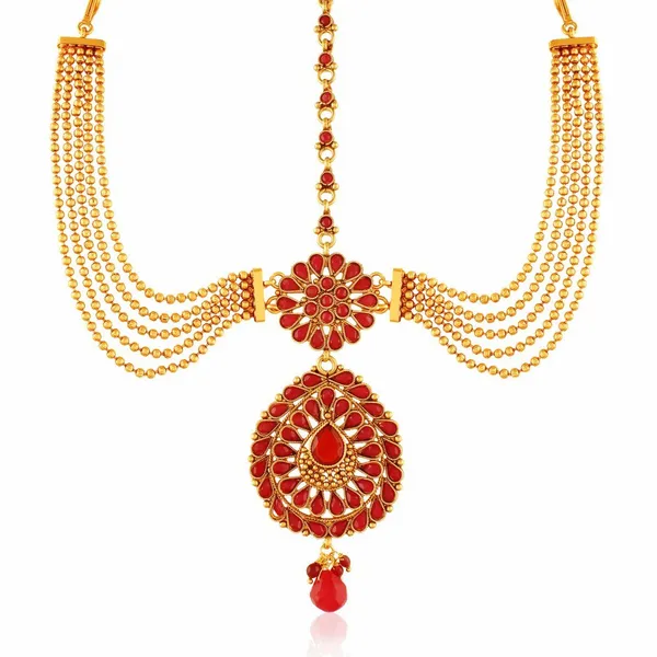 Gold_&_Red_Hair_Jewelry_Golden_Brass_Damini_Mang_Tika_For_Women