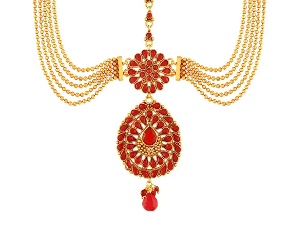 Gold_&_Red_Hair_Jewelry_Golden_Brass_Damini_Mang_Tika_For_Women