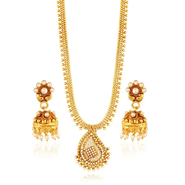 Gold_Pearl_Necklace_Set_With_Jhumki