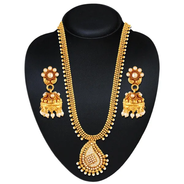 Gold_Pearl_Necklace_Set_With_Jhumki