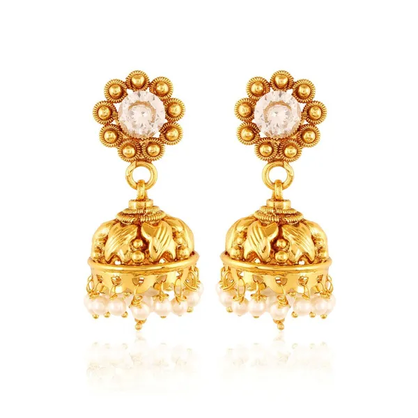 Gold_Traditional_Sunrise_Antique_Necklace_With_Golden_Earring