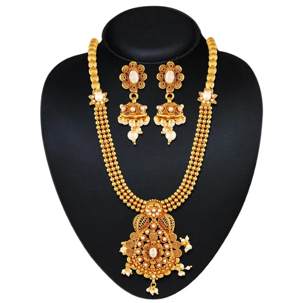 Gold_Leaf_Necklace_Set_For_Women