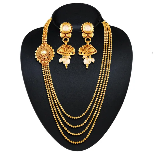 Gold_Traditional_Multi-Layered_Necklace_For_Women