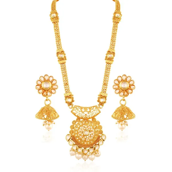Gold_Rajwadi_Collection_Antique_Necklace_Set
