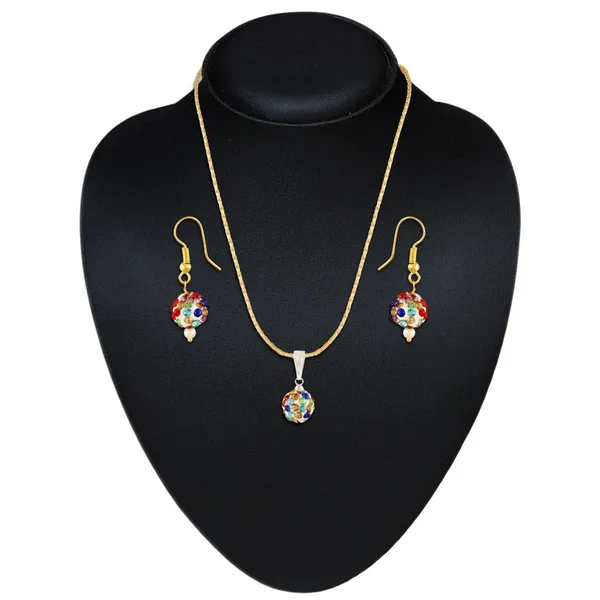 Gold_Multicolor_Stone_Pendant_Set