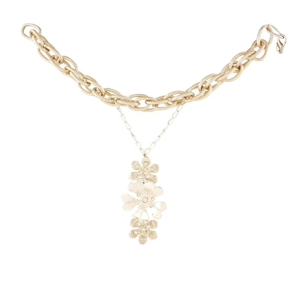 Gold_Party_Style_Silver_Pleated_Golden_Flowers_With_Ring_Hand_Chain_For_Women