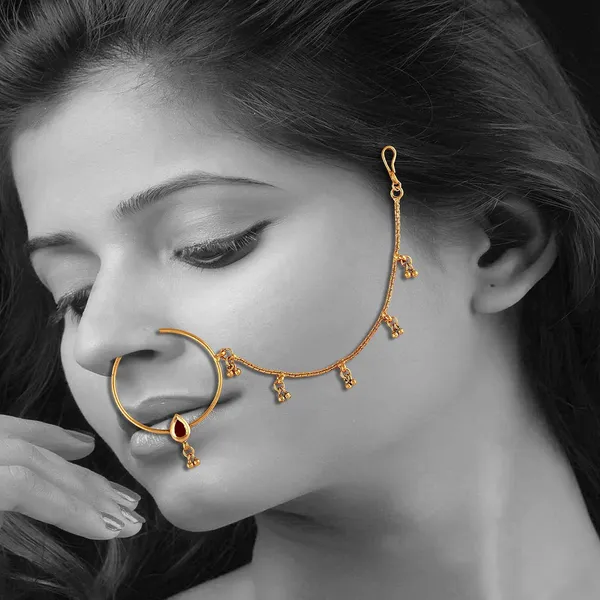 Gold_Traditional_Antique_Nosepin_Nose_Ring_Rajwadi_Styled_Jewelry_For_Women