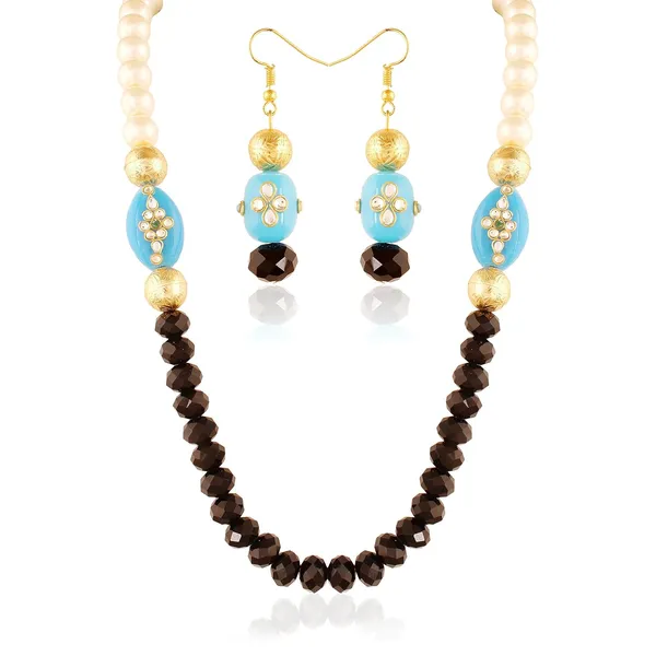 Multicolor_Colorful_Multi_Beads_And_Pearl_Necklace_With_Earrings