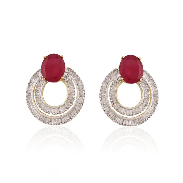 Gold_American_Diamond_Ruby_Dangling_Circle_Earring