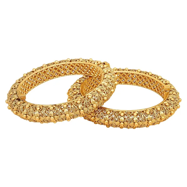 Gold_Plated_Traditional_And_Ethnic_Jewellery_Inspired_Antique_Finish_Screw_Closure_Statement/Bangles/Festive_Bangles_Set_Of_2_For_Women_(2.8)
