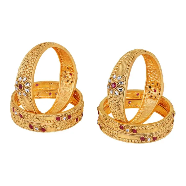 Gold_Matte_Gold_Plated_Antique_Inspired_Multicolour_Semi_Precious_Stones_Studded_Floral_Design_Rajwadi_Style/Bangles_Pack_Of_6_For_Women_And_Girls_(2.10)