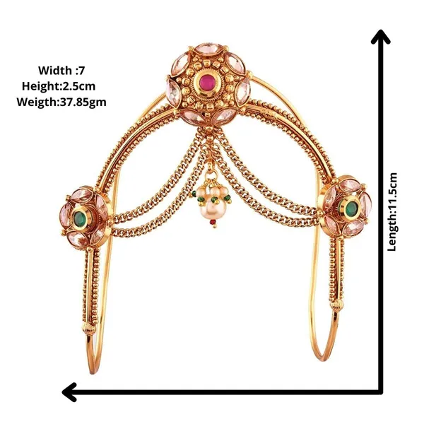 Gold_Plated_Traditional_Kundan_Embedded_And_Ruby_Emerald_Embellished_Ethnic_Jewellery_Inspired_Bajubandh/Armlet/Vanki_For_Women_Pack_Of_1