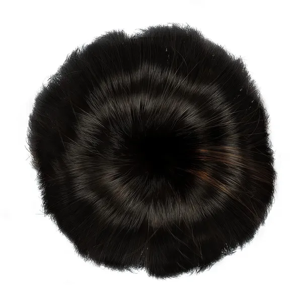Black_Black_&_Blonde_Dual_Tone_Colour_Hair_Bun_Extension_Wig_With_Large_Black_Clutcher