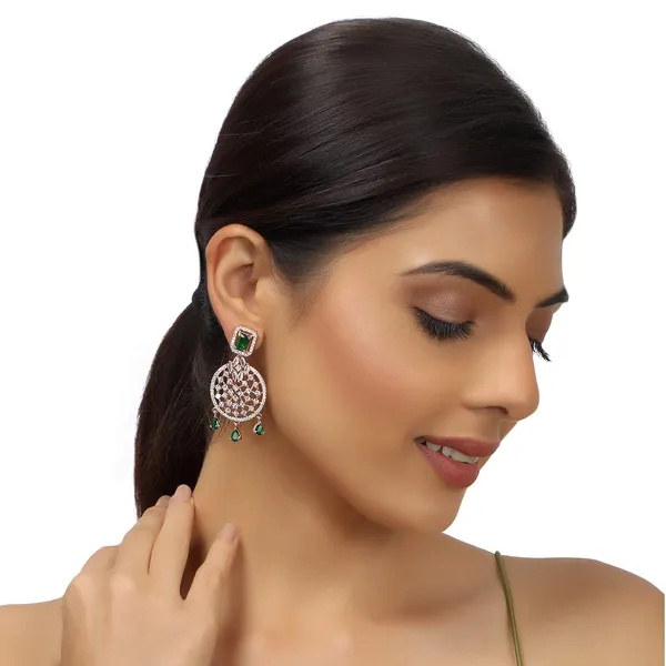 Green_Rose_Gold_Plated_American_Diamond_Studded_Drop_Earrings_With_Emerald_Green_Stones_-_Womens