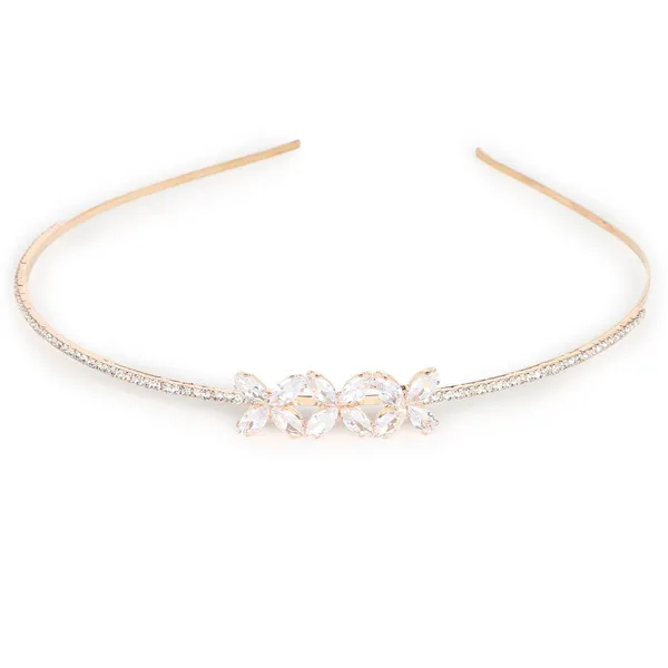 Rose_Gold_Stunning_Rose_Gold_Plated_American_Diamonds_Embellished_Delicate_Stylish_And_Elegant_Metallic_Hair_Band/Head_Band_For_Women_And_Girls_(Pack_Of_1)