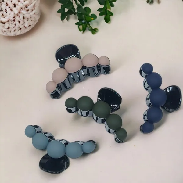 Multicolor_Stunning_Acrlylic_Material_Matte_Finish_Korean_Design_Hair_Claw_Clips/Hair_Butterfly_Clips/Hair_Clutchers_With_Tight_Grip_Women_And_Girls_Pack_Of_4
